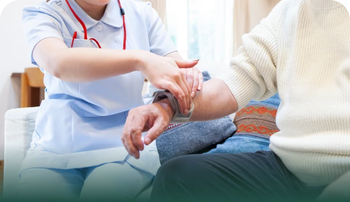 専門資格を持つ看護師が訪問